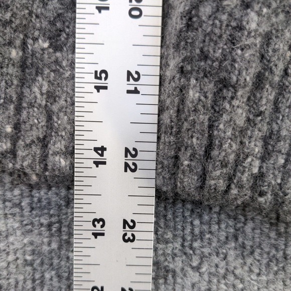 Luca Nobili Women's 1/4 Zip Pullover Knit Sweater Gray Large Solid Mock Neck - Picture 10 of 11